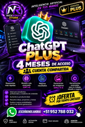 Imagen de 🌍 ChatGPT PLUS  x 4 meses  /Renovable  1 Dispositivo 🔥Garantía de 15 Dias