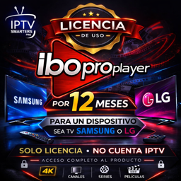 Imagen de 💻 LICENCIA IPTV SAMSUNG O LG IBO PRO PLAYER X12 MESES