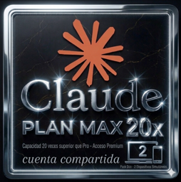 Imagen de PACK DÚO / Claude AI Plan MAX / 2 disp. x 1 MES