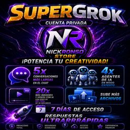 Imagen de Supergrok cuenta completa x 7 dias