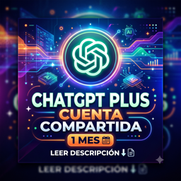Imagen de CHATGPT PLUS CUENTA COMPARTIDA X1 MES