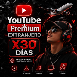 Imagen de YOUTUBE PREMIUM INDIVIDUAL EXTRANJERO (NO RENOVABLE )