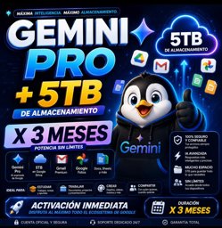 Imagen de GEMINI PRO + 5TB DE ALMACENAMIENTO X 3 MESES