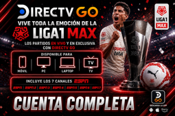 Imagen de DIRECTV GO + LIGA 1 MAX  CUENTA COMPLETA