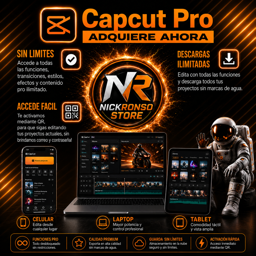 Imagen de 🔥Capcut pro +1500 Creditos ia/x 1 mes /  Dispositivos : IOs/Android PC .ETC.🔥